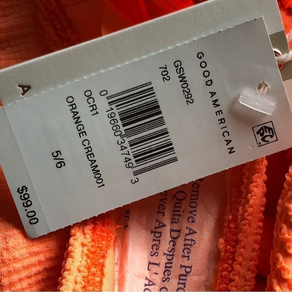 Good American Swimsuit Orange Monokini One Piece 2X 3X - Picture 6 of 10